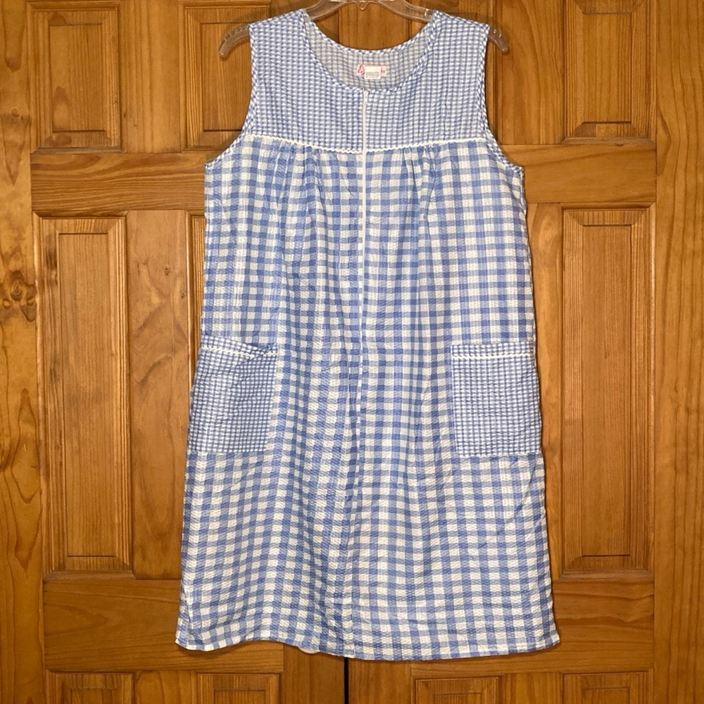 NWOT Lati Fashion Sleepwear Lightweight Nightgown Housecoat Blue Size L Large